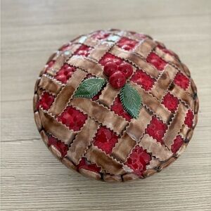 Vintage Ceramic Cherry Pie Dish